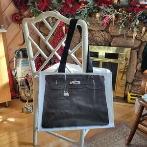 Reusable Shopping ,Grocery  tote printed to look like a Birkin bag NEW